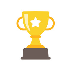 golden trophy For the winners of the sport achievement award concept