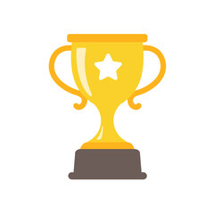 golden trophy For the winners of the sport achievement award concept