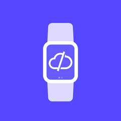 disconnect from server or cloud icon with a smart watch