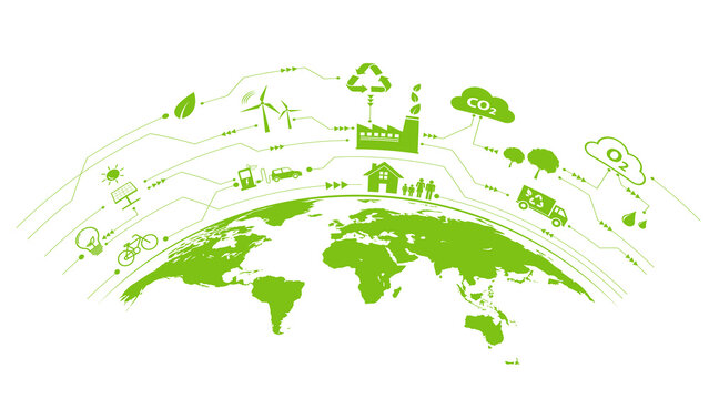 Eco friendly and Sustainable development concept, Vector illustration