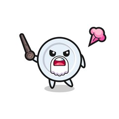 Fototapeta premium cute plate grandpa is getting angry