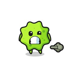 the illustration of the splat cartoon doing fart