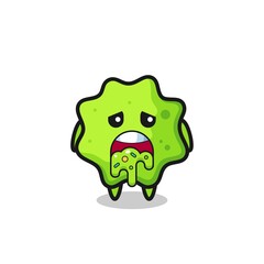 the cute splat character with puke