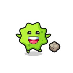 the happy splat cartoon with running pose