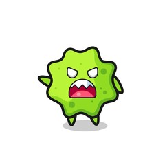 cute splat cartoon in a very angry pose