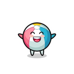 happy baby beach ball cartoon character