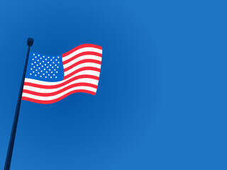 American flag waving beautifully