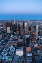 Fototapeta premium The downtown Los Angeles California USA during the blue hour