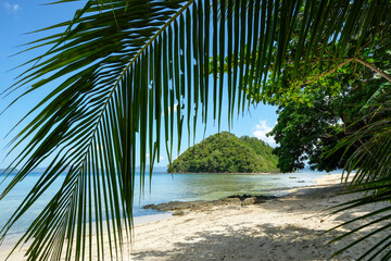 Las Cabanas beach in El Nido., Palawan, Philippines.