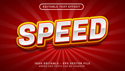 Fototapeta na wymiar speed 3d text effect and editable text effect