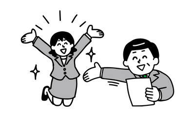 スーツ男性に推薦・採用・選ばれるスーツ女性