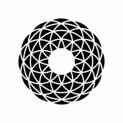 Minimal abstract symbol Circle vortex logo Geometric shape Vector illustration