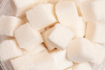 Cube of white sugar, top view