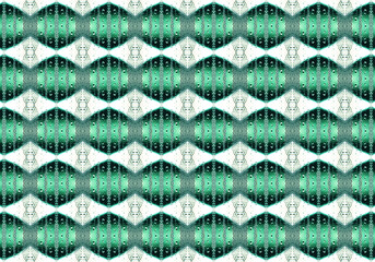 green and white diamond pattern