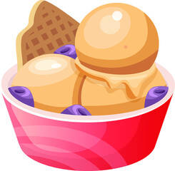 Ice cream isolated vector icon. line, solid food design element. Ice-cream vector icon. food design element. Ice cream.