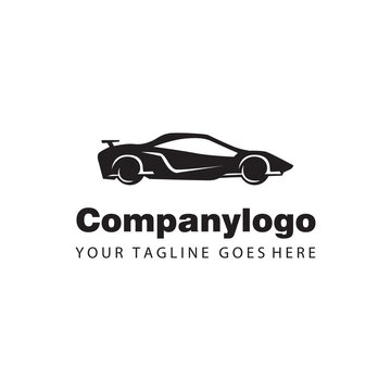simple black sport car suitable for automotive logo