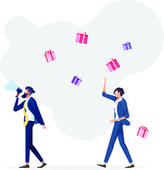 Collection of teamwork illustrations. Bundle of men and women taking part in business meetings, negotiations, brainstorming, and talking to each other.