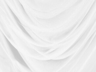 Naklejka na ściany i meble beauty white abstract smooth curve soft fabric shape decorate fashion textile background