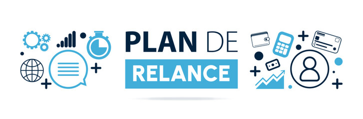 Plan de relance - Bannière autour de la crise économique 
