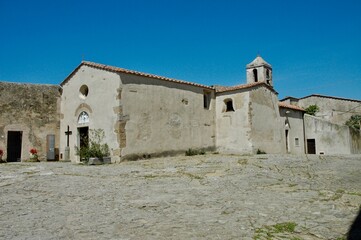 Medieval church within the walls of the castle of Populonia (Livorno).
