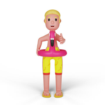 3d character people summer