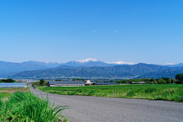 伊那市から見る南アルプス