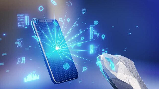 mobile phone Able to connect to social networks and access various media. You just have to tap on the attractive screen. Icons represent the various capabilities of mobile phones in this era.