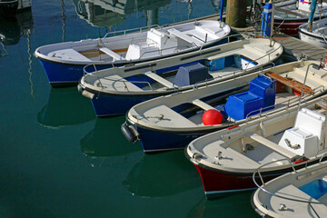 Naklejka premium Fischerboote in San Sebastian
