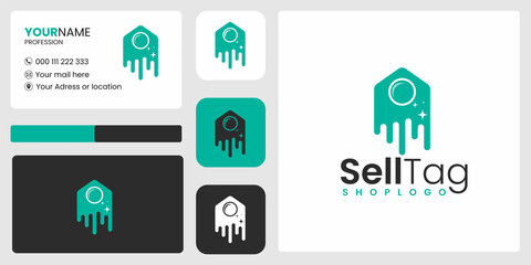 House Sale or Building Sale, House for sale logo icon template and sale tag logo