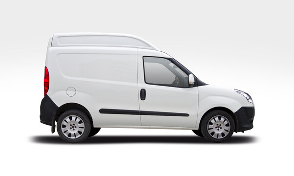 Fiat doblo small van side view isolated on white background, 19 February 2014, Thessaloniki, Greece	