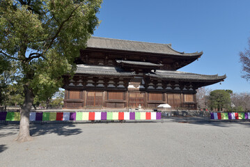 正月の東寺　金堂　京都市南区
