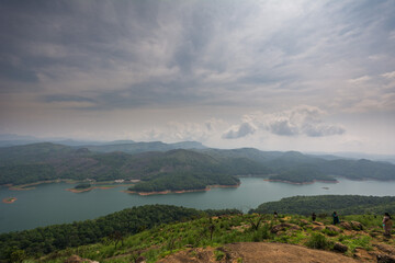 Fototapeta na wymiar View from the top of Kalvari Mount Ecotourism