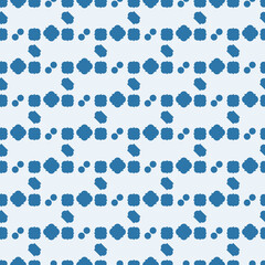 Blue simple shapes are geometric and small. Vector.