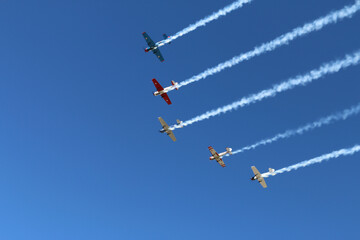 airplane in formation