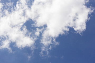 White cloud in blue sky