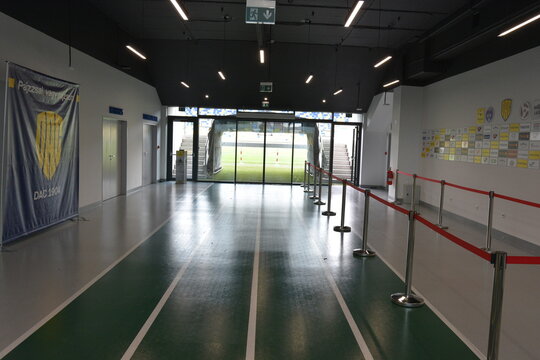 Dunajska Streda, Slovakia, MOL Arena, football stadium, inspection of the complex before the competition,
