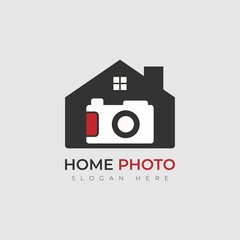 Photo Home Logo Design Vector