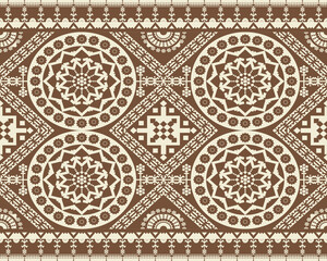 oriental ethnic seamless pattern traditional background design for carpet, wallpaper, garment, wrap, batik, cloth, embroidery pattern vector.