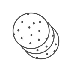 Cosmetic sponge pads line icon