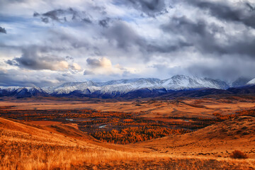 mountains snow altai landscape, background snow peak view