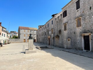 Petar Hectorovic Square in Hvar Town, Croatia