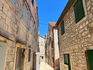 Fototapeta na wymiar Street in the historic town of Stari Grad on the island of Hvar in Croatia
