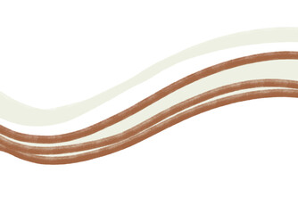 Boho curve line rainbow shape and line abstract organic hand drawn illustration