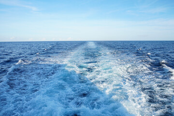 Fototapeta na wymiar sea view from the back of the boat