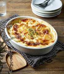 bowl of potato gratin