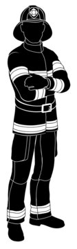recommend clip art: Fireman Person Silhouette Firefighter Man