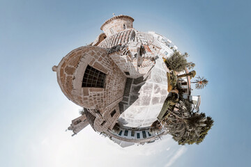 Church of Virgin Mary Chrisaliniotissas. Nicosia, Cyprus. Spherical panorama