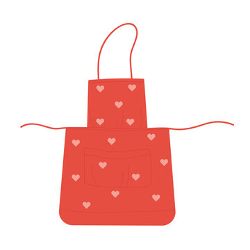 Housekeeping protection apron cloth. Housework equipment and dressing vector illustration