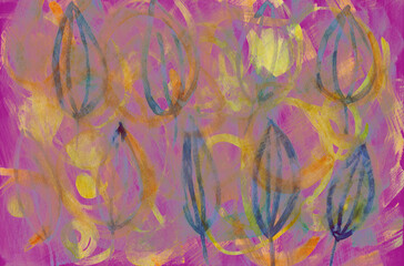 Fototapeta na wymiar Abstraction. Painting. Color background with spots. Watercolor abstract painting and computer collage.