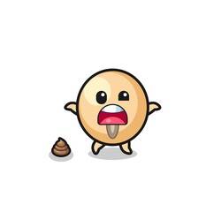 soy bean earth surprised to meet poop